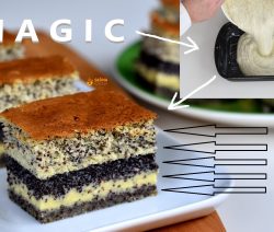 Magic poppy seed 5 layers cake recipe